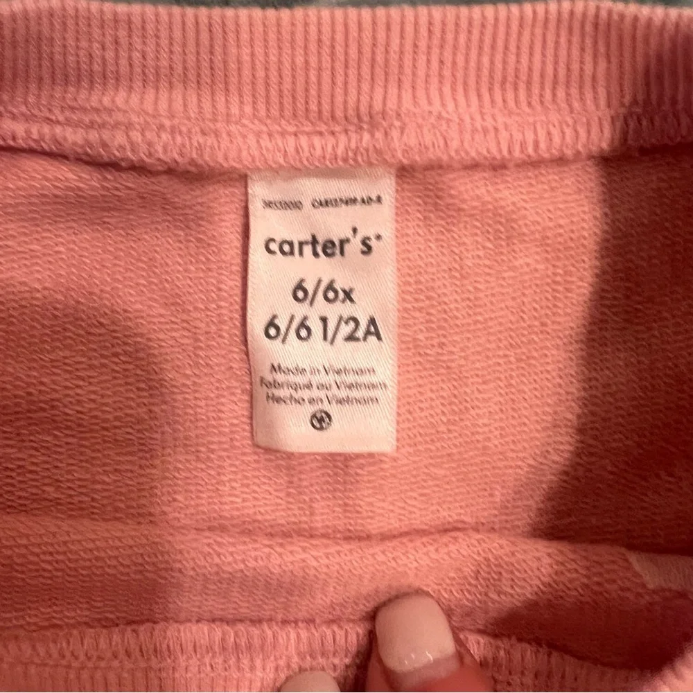 Carter's Pink Sweatshirt with Floral Accents